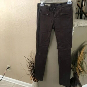 adriano goldschmied the moto brown leggings size 24 R